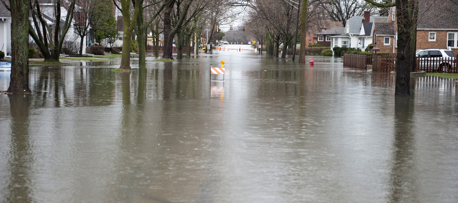 Flooded road