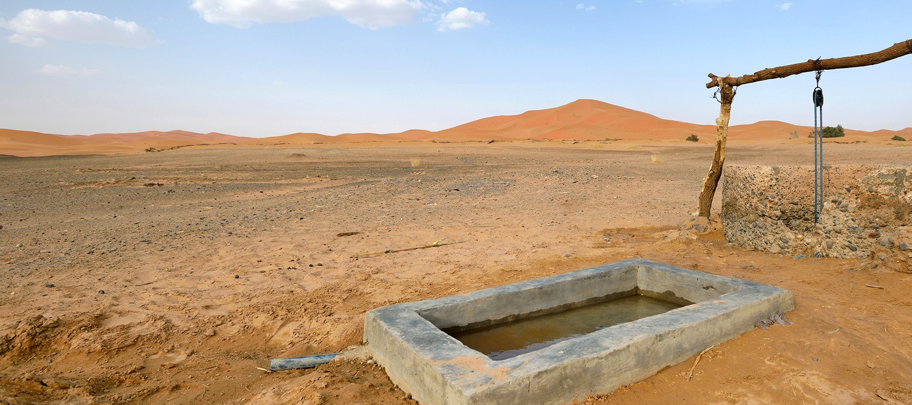 Water pit and well