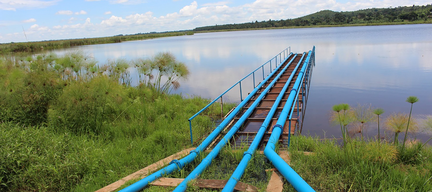 Pipes going into lake victoria