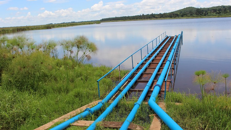 Pipes going into lake victoria