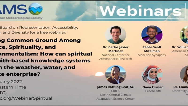 Webinar: How Can Spiritual and Faith-Based Knowledge Systems Inform the Weather, Water, and Climate Enterprise?