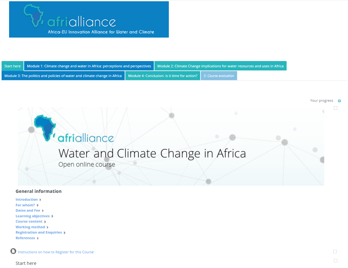 AfriAlliance MOOC online environment